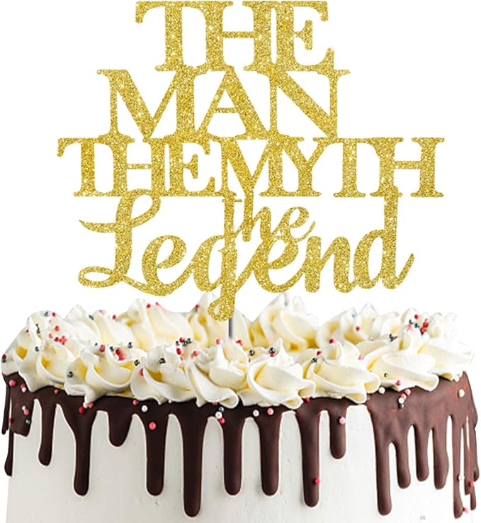 The Man The Myth The Legend Cake Topper ,Dad Birthday ,Father to Be Cake Decor,Happy Farther's Day Party Decorations