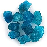 CRYSTALIS 100 carats Natural Raw Neon-Apatite, High Grade Loose Gemstone Wholesale Bulk Rough Jewelry Making Supply, Chakra Stones, Wire Wrapping, DIY, Gem Collection, Tumbling, 8-15mm