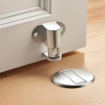 Topes Para Puertas De Suelo Adhesivos - 4 Unidades Color Roble Natural, Fácil Pegado Sin Taladrar