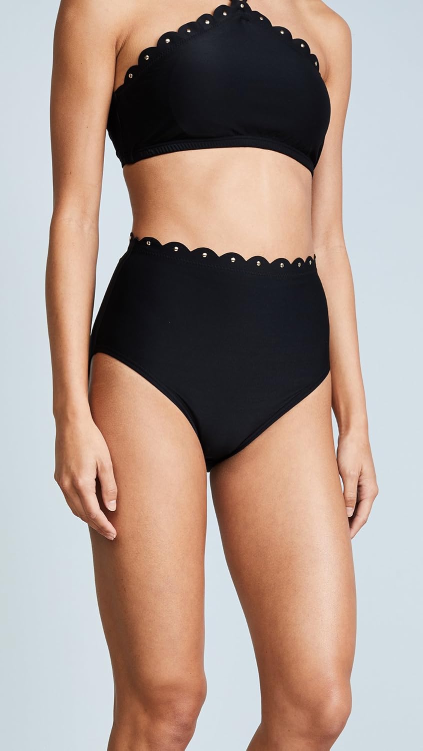 scalloped high waisted bikini