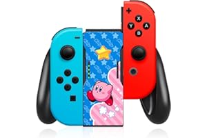 Oqplog Joy-Con Comfort Grip for Nintendo Switch/Switch OLED Cute Cartoon Design Anime Metal Slides Controller Hand Grip Joycon Grips for Teen Kids Boys Girls,Kabi