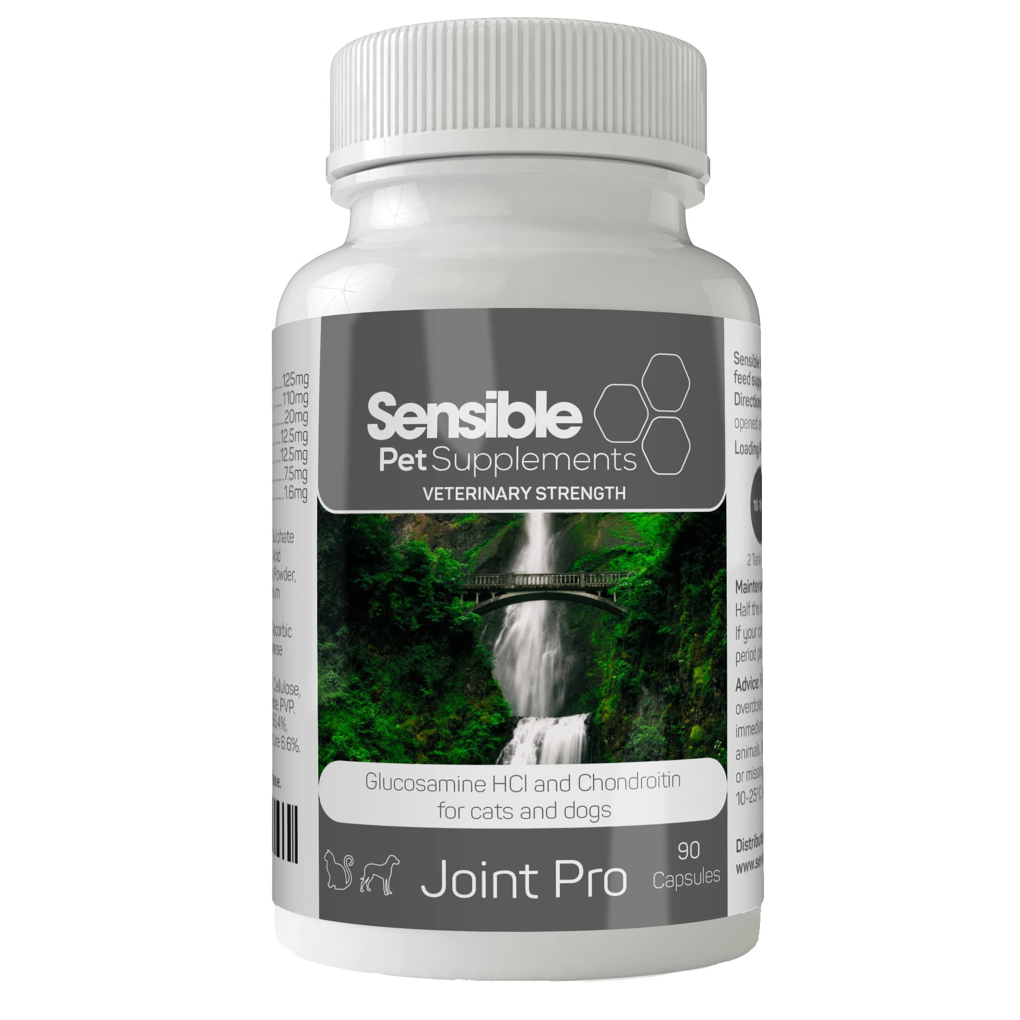 Sensible Pet Supplements 'Joint Pro' | Daily joint supplement for small dogs and cats | Contains Glucosamine, Chondroitin, Turmeric and Boswellia Extract. | 90 Sprinkle Capsules