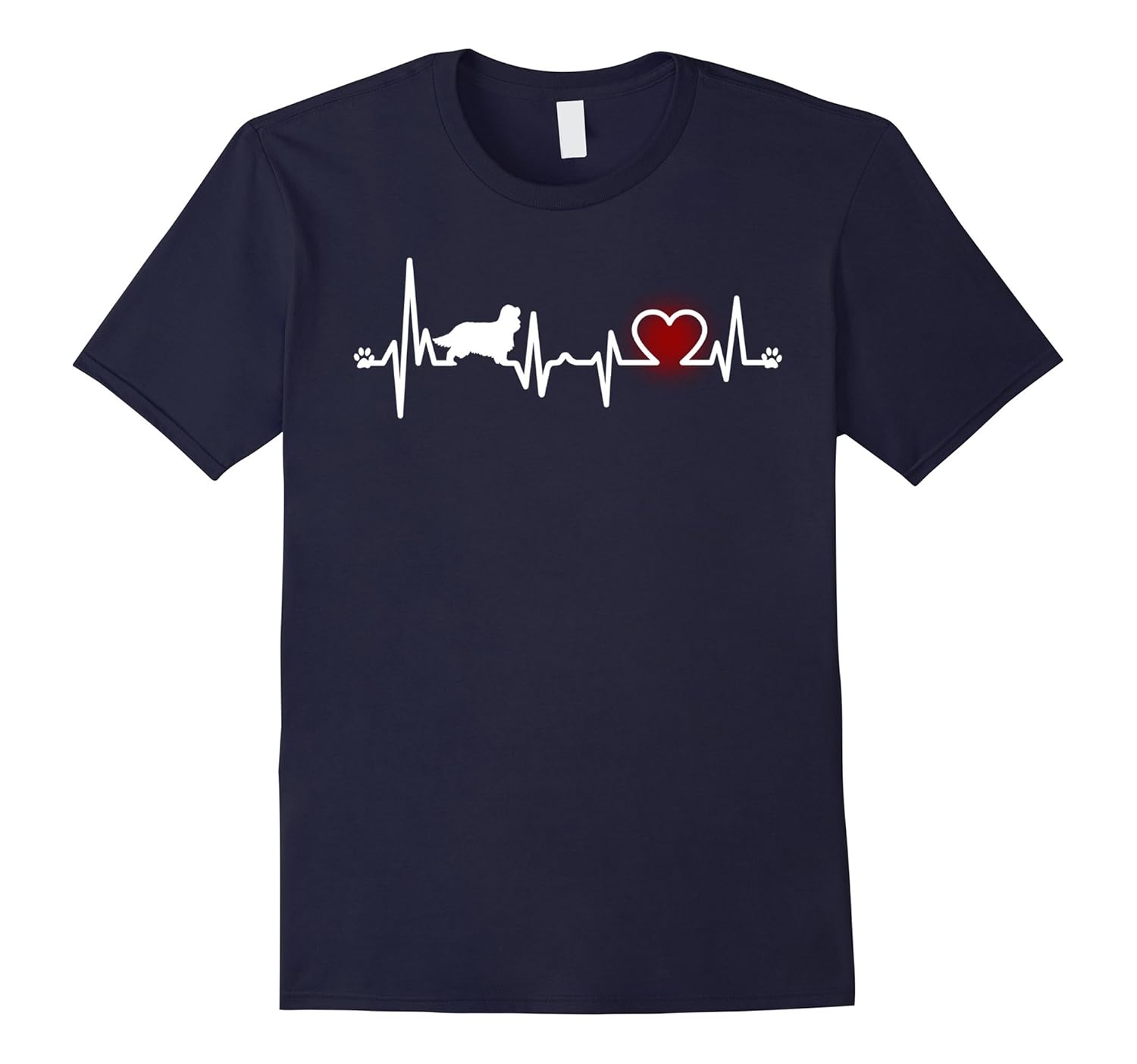 Cavalier King Charles Spaniel Heartbeat TShirt, Cavalier Dog-ANZ