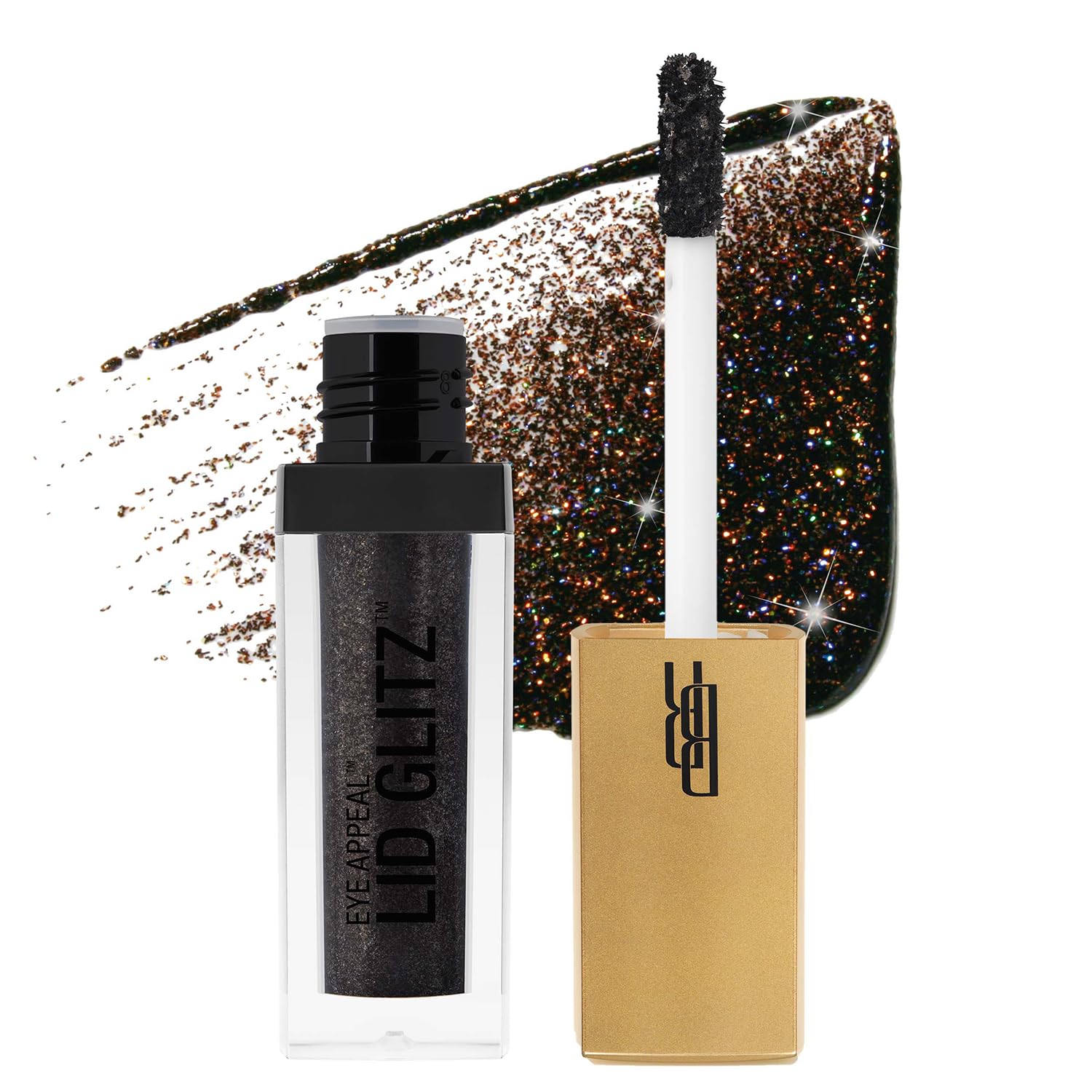 Photo 1 of Black Radiance Eye Appeal Lid Glitz Liquid Shimmer Eyeshadow, Black Tie