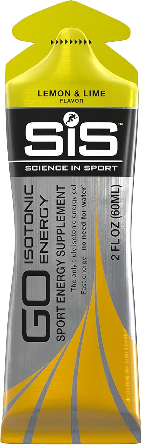 Science in Sport Energy Gel Pack, Lemon & Lime Flavor Sports Performance & Endurance Supplement Gels - 2 Oz - 30 Pack