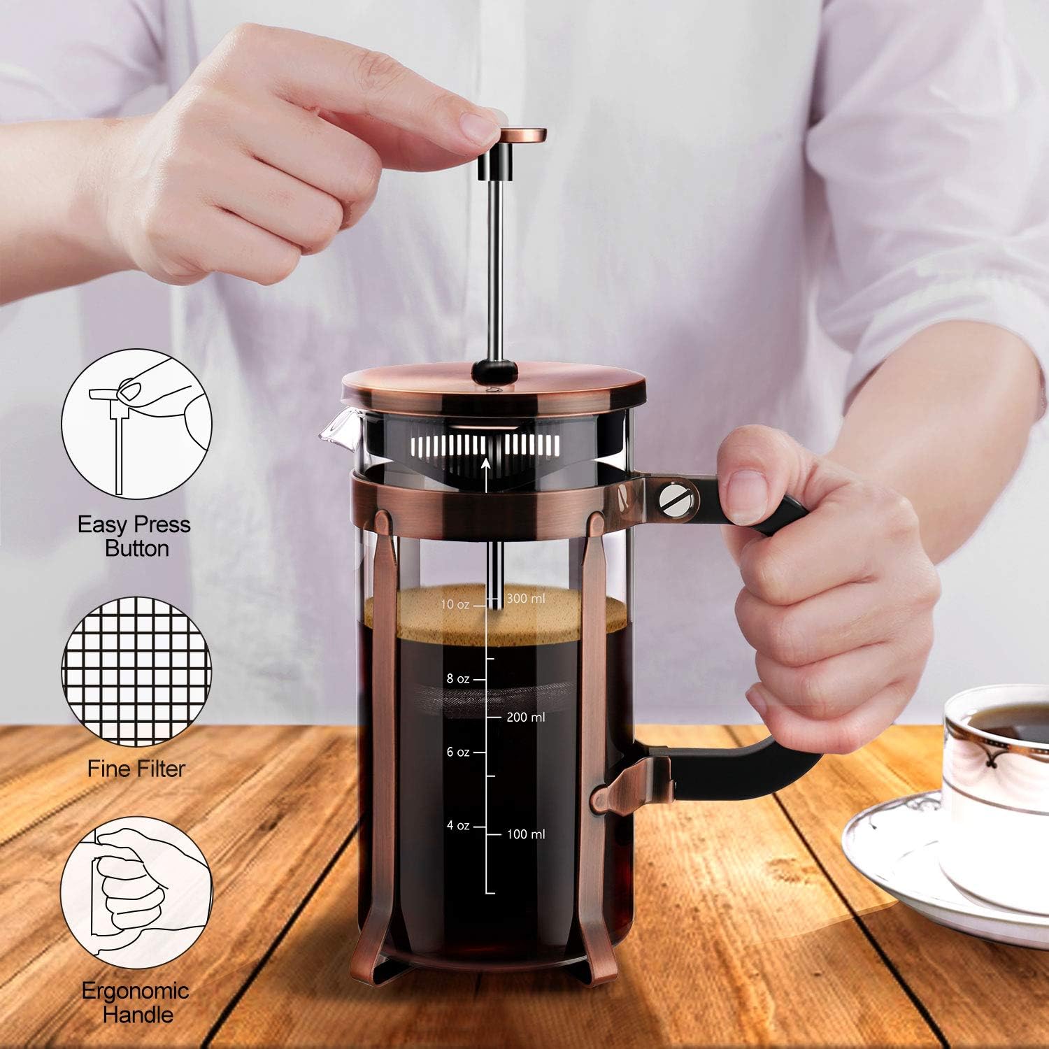 Купить Французская пресса Veken French Press Coffee Maker (12 oz), (12