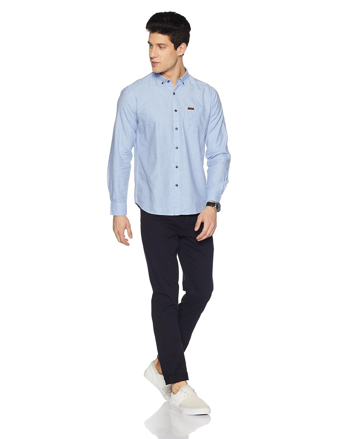 symbol amazon brand men's slim fit casual shirt