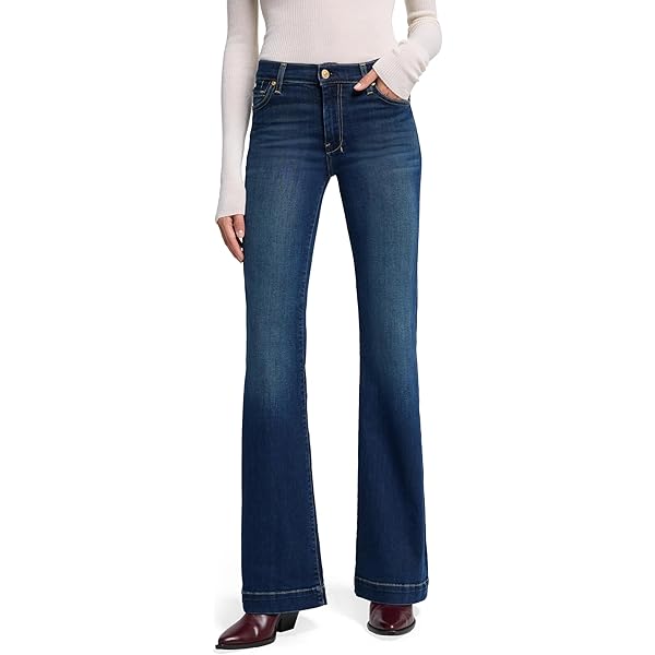 パンツ RAN select item Wide flare blackdenim 7 For All Mankind Women's Flare Wide Leg Stylish Stretch