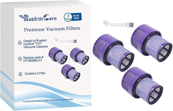 Amazon De Rebirthcare Waschbar Filter Einheit Fur Dyson V10 Sv12 Cyclone Animal Absolute Total Reinigen Staubsauger Ersetzen Sie Dy 969082 01 3er Pack