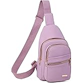 Banelu Crossbody Sling Backpack Sling Bag for Women, Small Chest Bag Daypack Fanny Pack Cross Body Bag for Hiking Traveling Outdoors