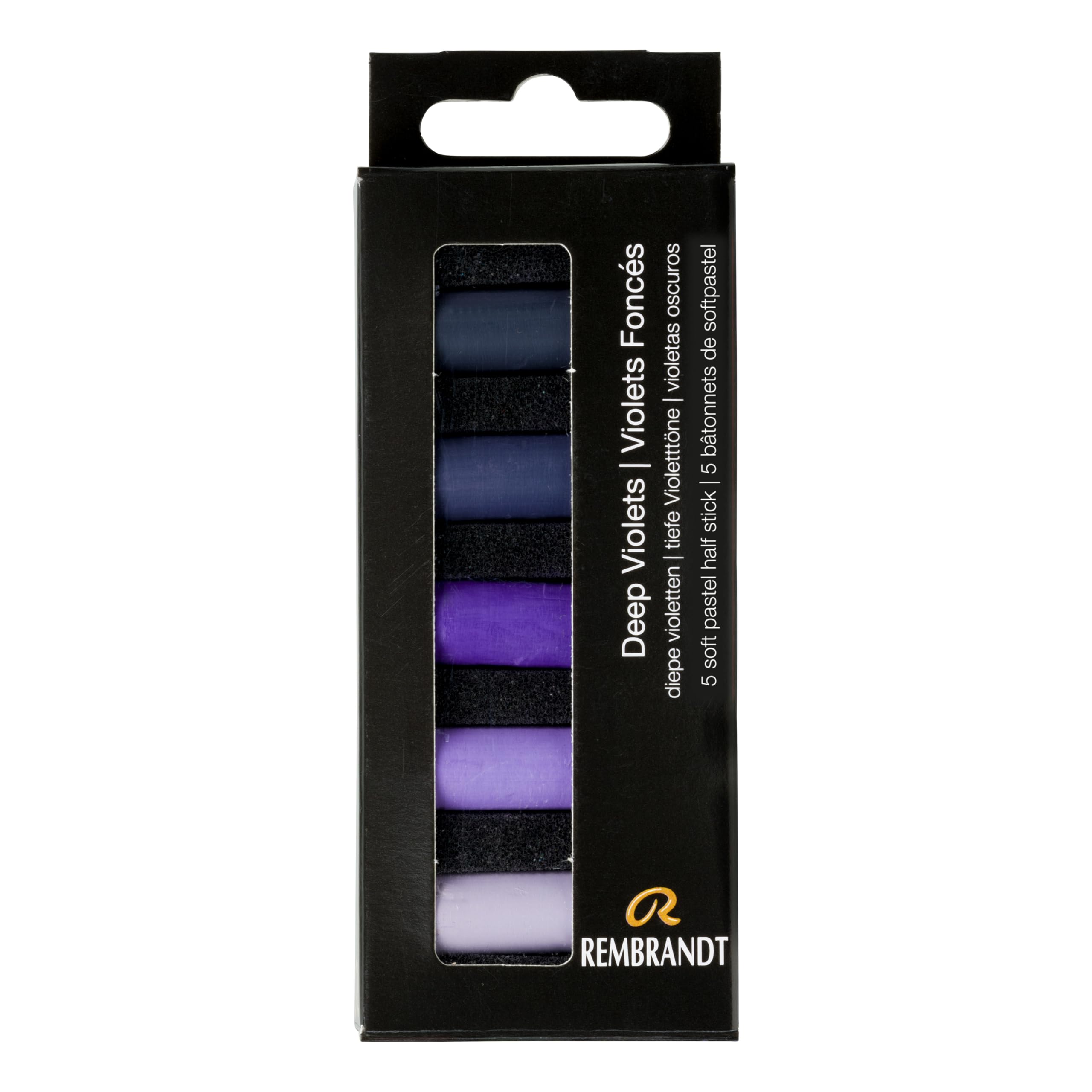 Rembrandt Professional Soft Pastel Set Deep Violets | 5 Half Pastels