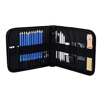 Isport 33 Piece Professional Sketch And Drawing Kit Sketching Set Graphite Charcoal Pencilsfree Sketchbook Art Drawing Supplies Set For Artists