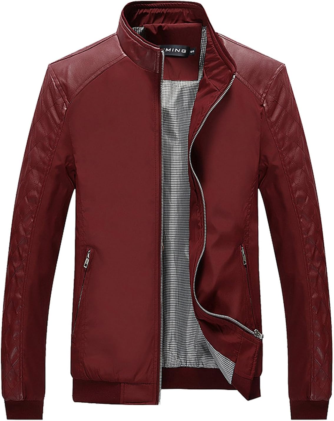 Tanming Men's Color Block Slim Casual Thin Lightweight Bomber Jacket at  Men’s Clothing store