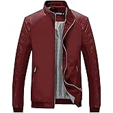 Tanming Men's Casual Slim Fit Lightweight Zip Up Softshell Bomber Jacket