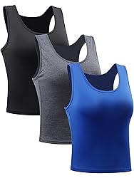 CADMUS 3 Pieces Basic Crop Tank Tops Sleeveless