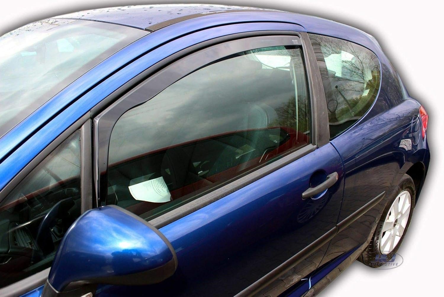 ClimAir Déflecteurs Latéraux Pour Mitsubishi Pajero 5 Portes 2007 - Set Portes Avant Gris Fumée