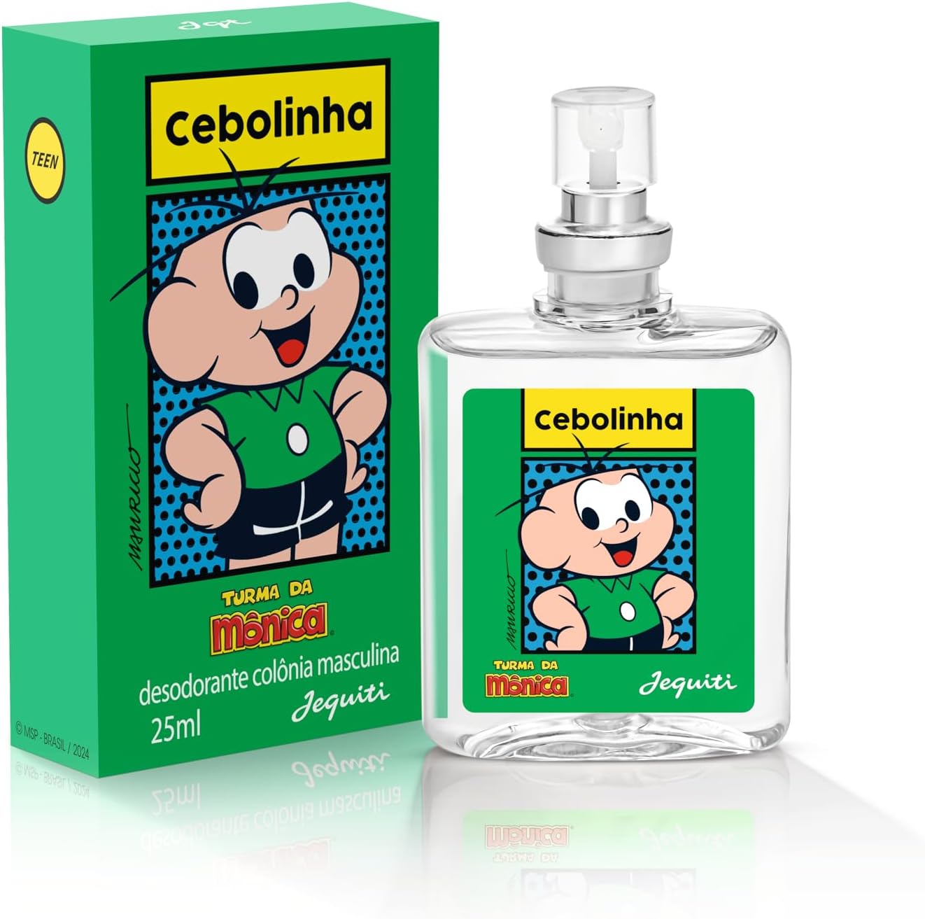 Colônia desodorante masculino teen Cebolinha Turma da Mônica 25ml em spray Jequiti
