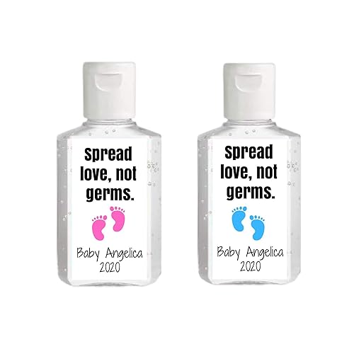 personalized hand sanitizer baby shower favors