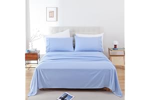 Whitney Home Textile Twin Sheet Set - 3 Piece Soft Microfiber Bed Sheets for Twin Size Bed, Fit Deep Pocket Cooling Sheets and Pillowcase Set, Hotel Durable Wrinkle Free Sheets