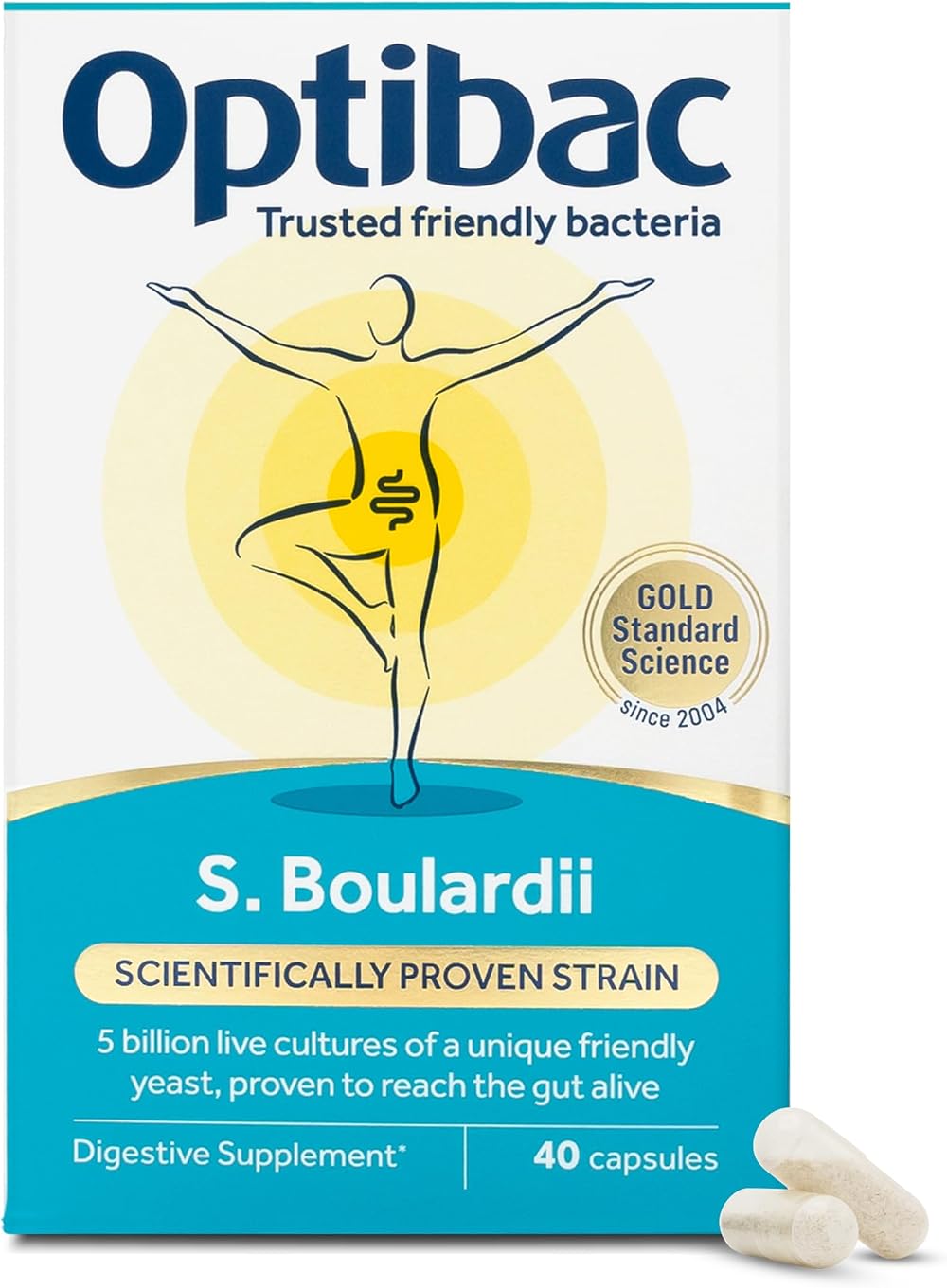 Optibac Probiotics Saccharomyces boulardii 5 Billion Veg Capsule 40