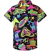 2-10T Boys Novelty Hawaiian Short Sleeve Button Down Dress Shirt