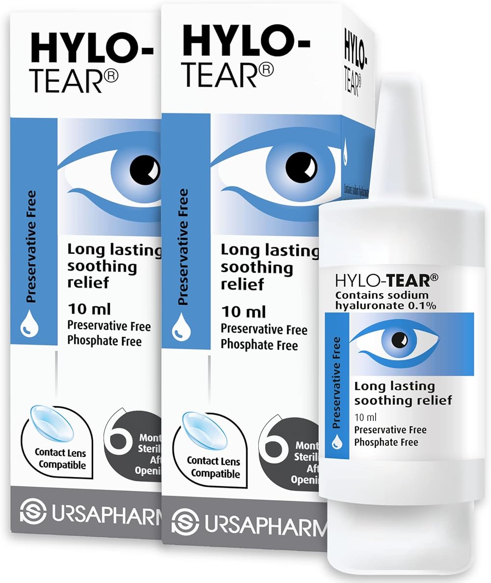HYLO Tear Double Pack Preservative Free Eye Drops 0.1% Sodium Hyaluronate 20ml