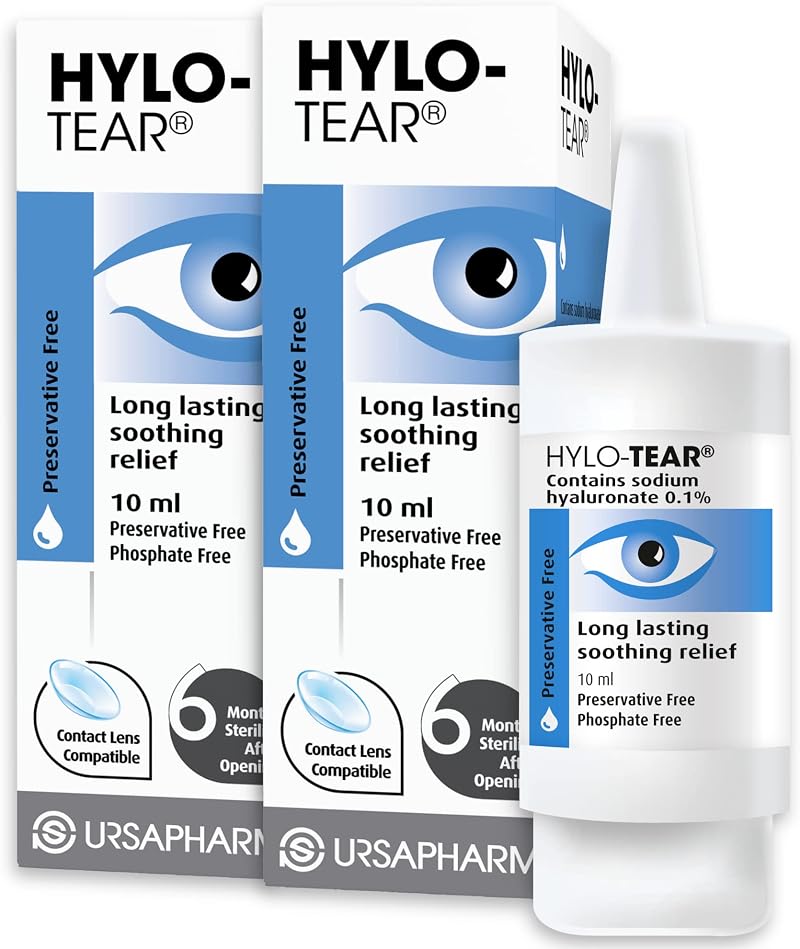 HYLO Tear Double Pack Preservative Free Eye Drops 0.1% Sodium Hyaluronate 20ml