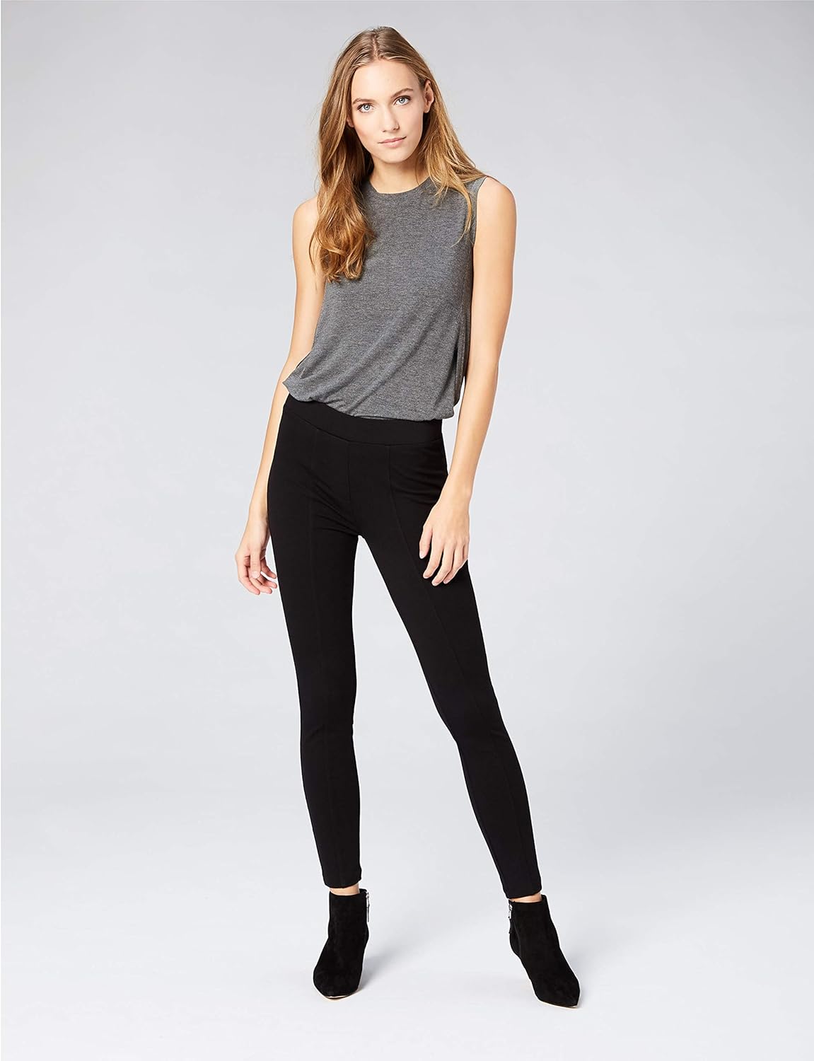  Brand - Daily Ritual Women's Seamed Front, 2-Pocket Ponte Knit Legging: Clothing