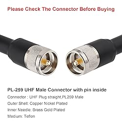 XRDS-RF KMR 400 UHF Coaxial Cable 25ft, PL-259 UHF