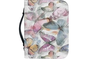 Tutolipy Bible Cover for Women Bible Carrying Case with Zipper Pocket,PU Leather Bible Cover Bag Lightweight Handbag