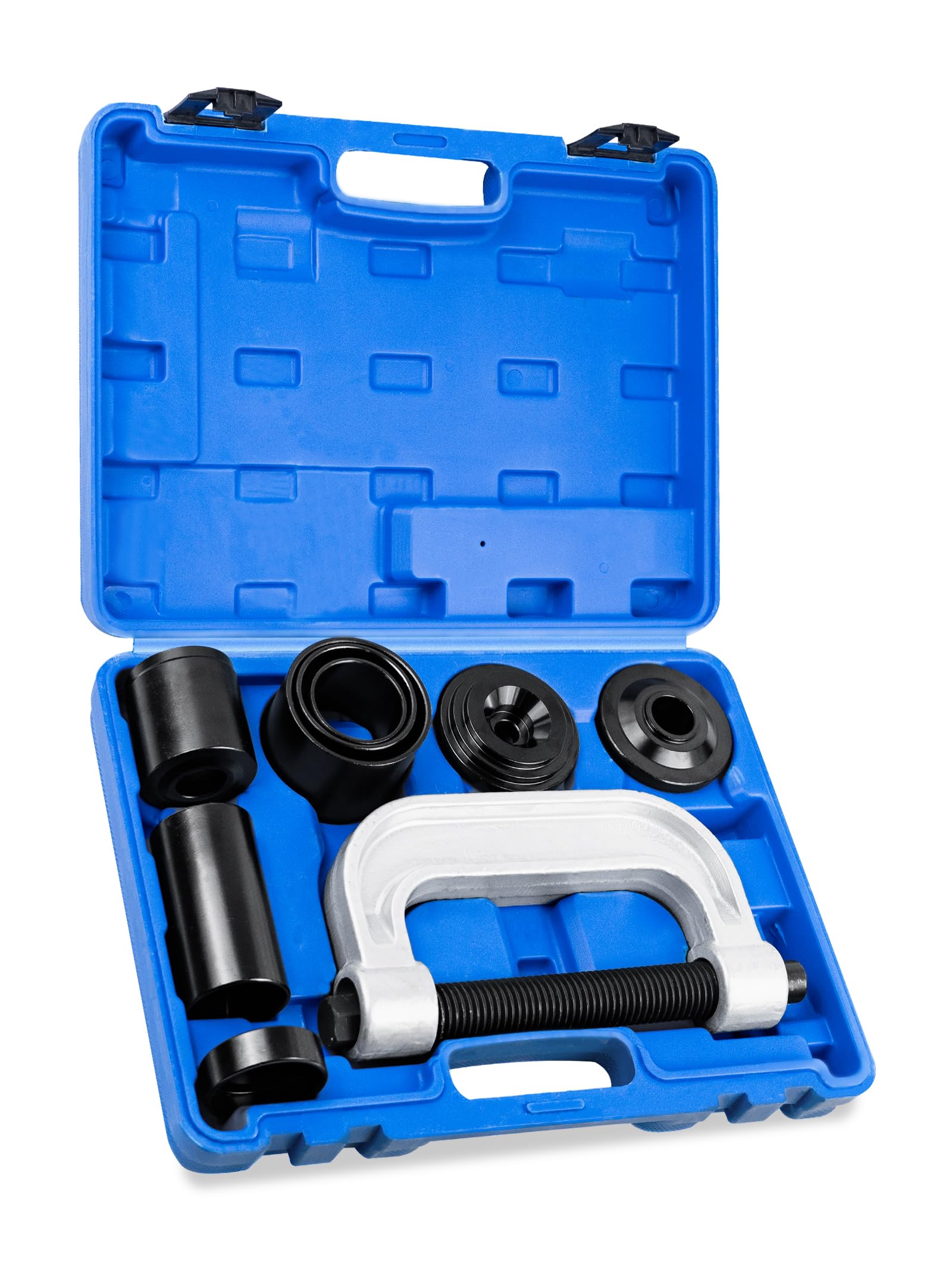 Photo 1 of ***********TOOL IS DAMAGED-UNUSABLE, FOR PARTS ONLY************
10-Piece Ball Joint Press Kit, Heavy Duty Ball Joint Removal Tool Kit with 4x4 Adapters, for Most 2WD and 4WD Cars and Light Trucks