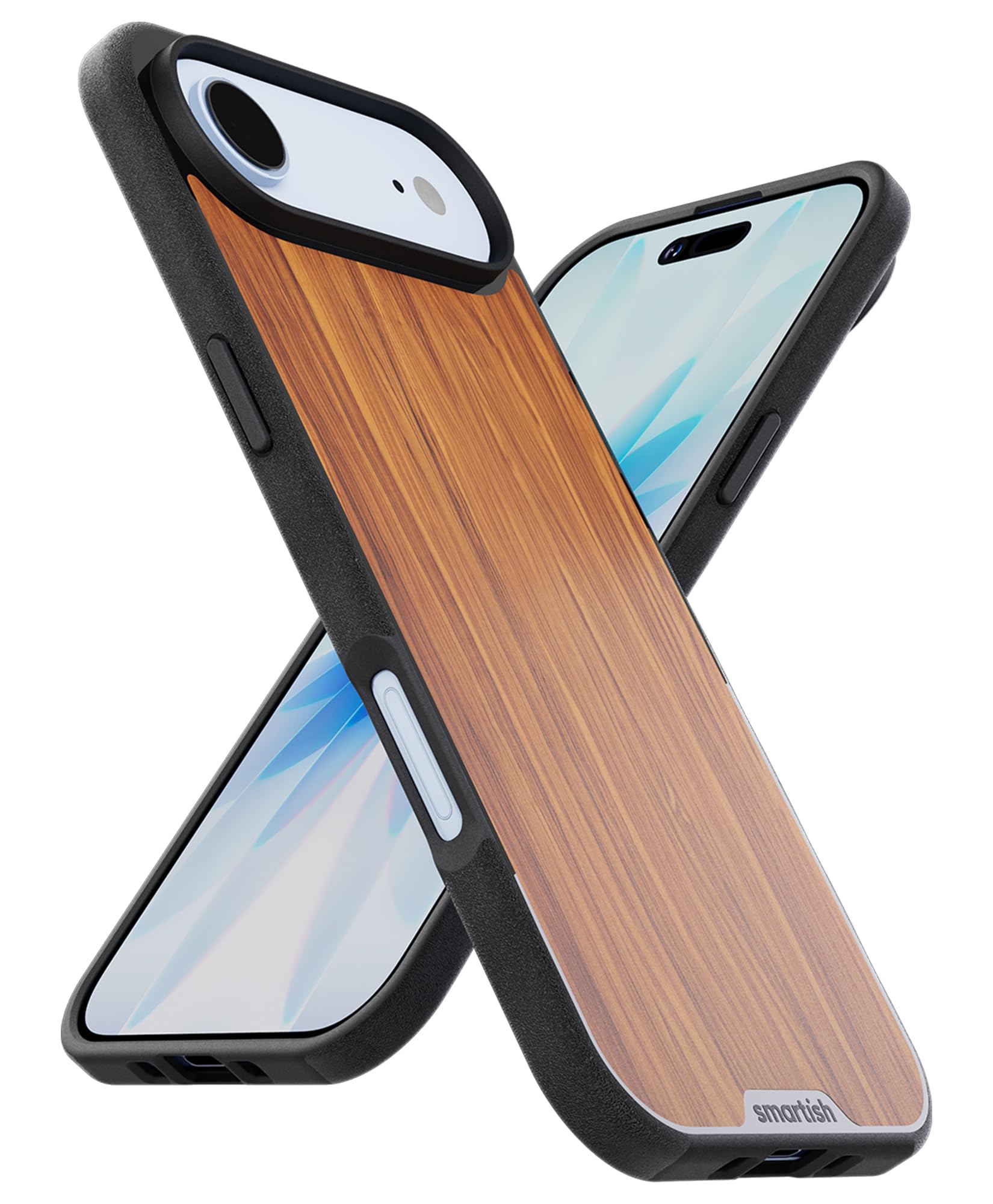 Photo 1 of Smartish® iPhone Air MagSafe Case - Gripmunk Magnetic Slim Case [Lightweight + Protective] Thin Grip Cover with Microfiber Lining for Apple iPhone Air - Walnut Woods