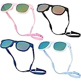 Polarized Baby Sunglasses With Strap - Unbreakable Flexible Infant Sunglasses For Toddlers Newborns 0-24 Months