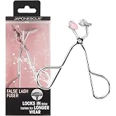JAPONESQUE False Lash Fuser and Curler - Fuse Natural Lashes to False Eyelashes - No More Flyaway Corners! Great Tool for Short Natural Lashes