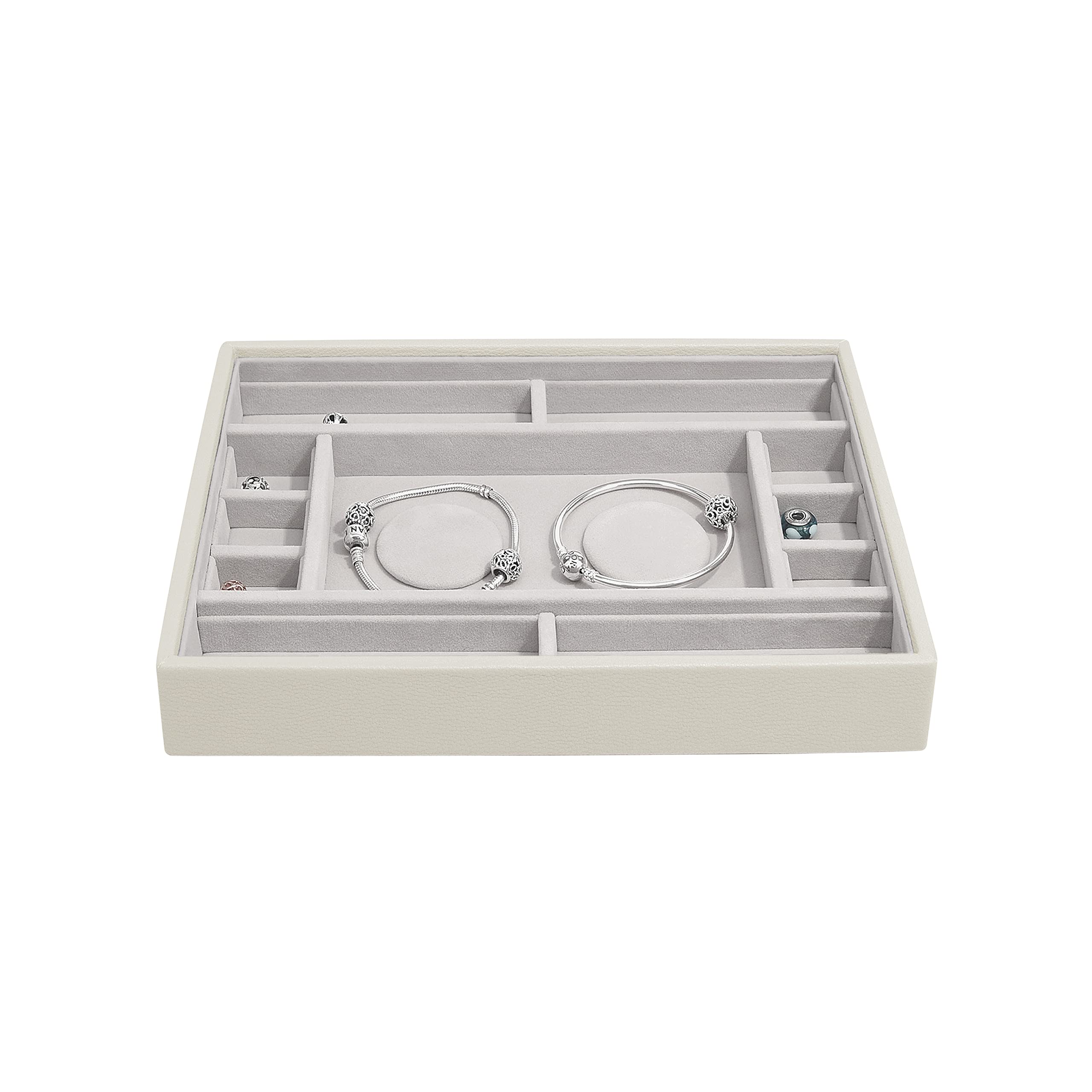Stackers Oatmeal Classic Medium Jewellery Box 2 Padded Charm Layer
