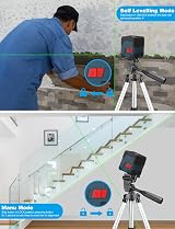 RockSeed Laser Level with Tripod Green Cross 360° Self Leveling view 3