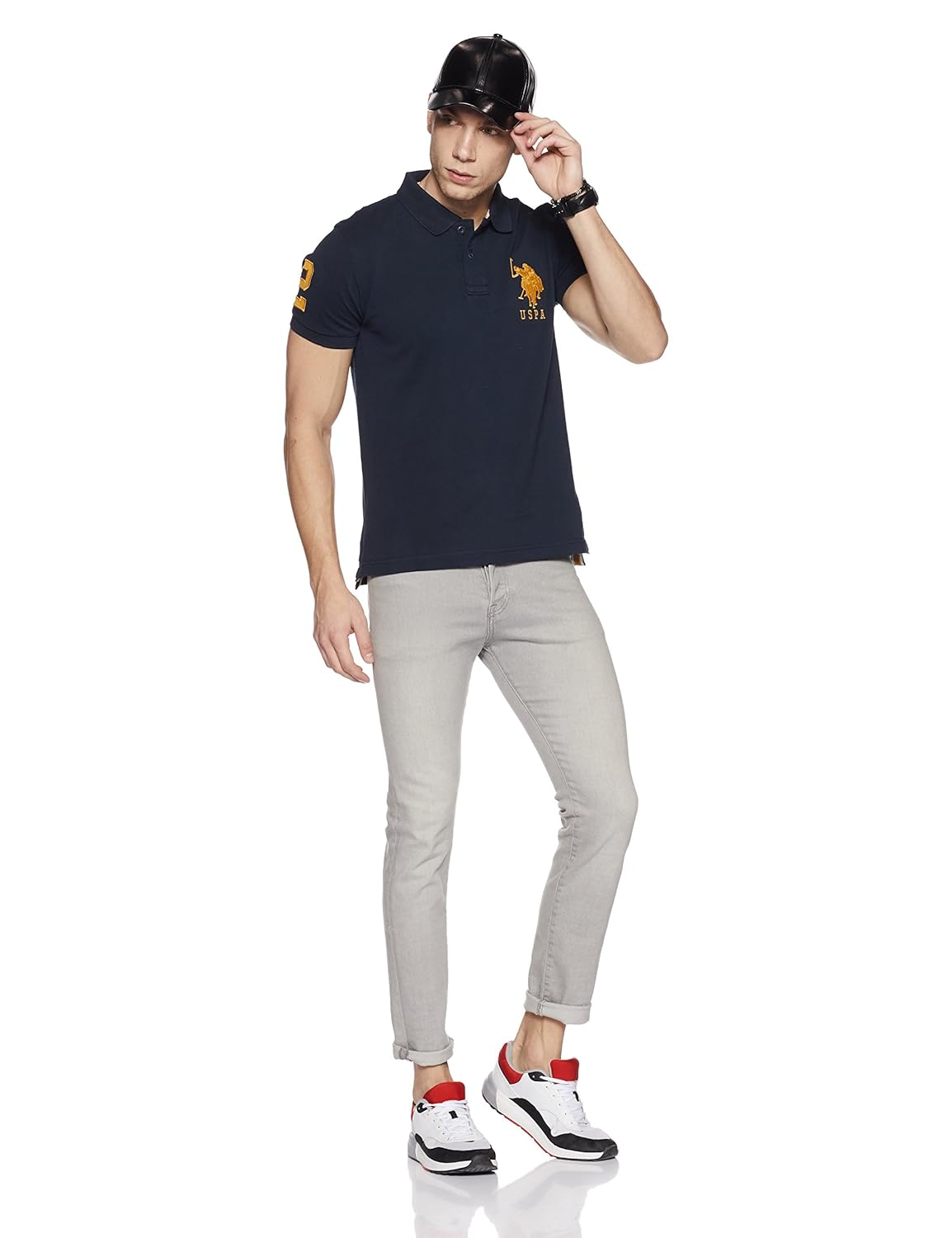 us polo association men's solid regular fit polo