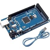 hiBCTR Mega 2560 R3 Board, ATmega2560, ATmega16U2 USB Chip | 256KB Flash, 8KB SRAM, for large-scale Arduino projects needing extensive I/O, RoHS compliant