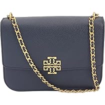 TORY BURCH 177235200 関税送料込 Tory Burch 138724 Britten Pebbled Black Leather With Gold