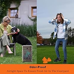 Kopuncare Dog Poop Trash Can Outside, 5L/1.3Gal