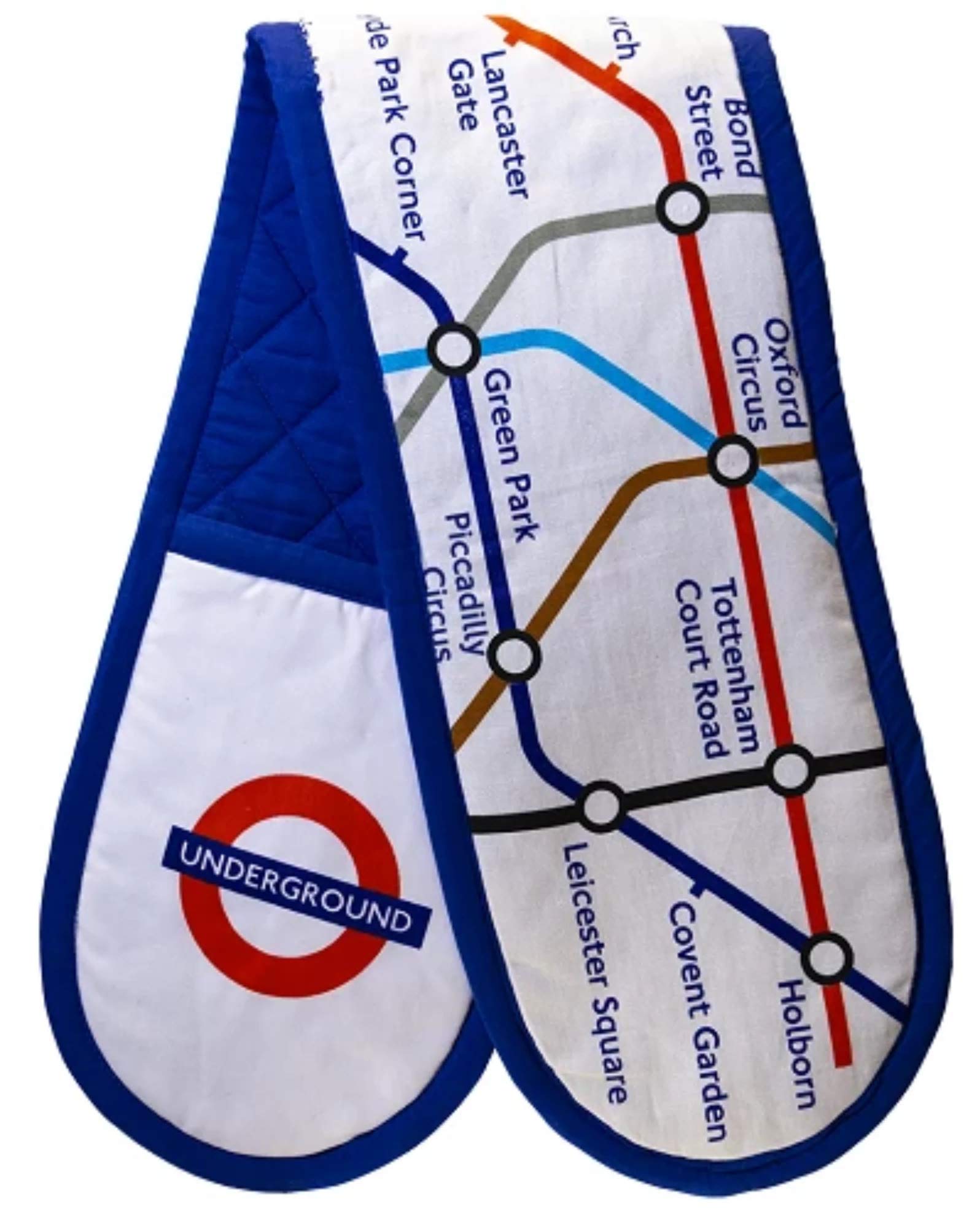 GWCC TFL6202 Licensed London Underground Tube Map Print Double Oven(Pot) Glove