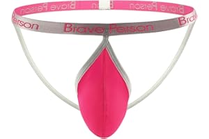 BORNIU Men's Underwear T-Back Thongs Sexy Low Rise G-String Briefs Breathable Lightweight Jockstrap Underwear Pants