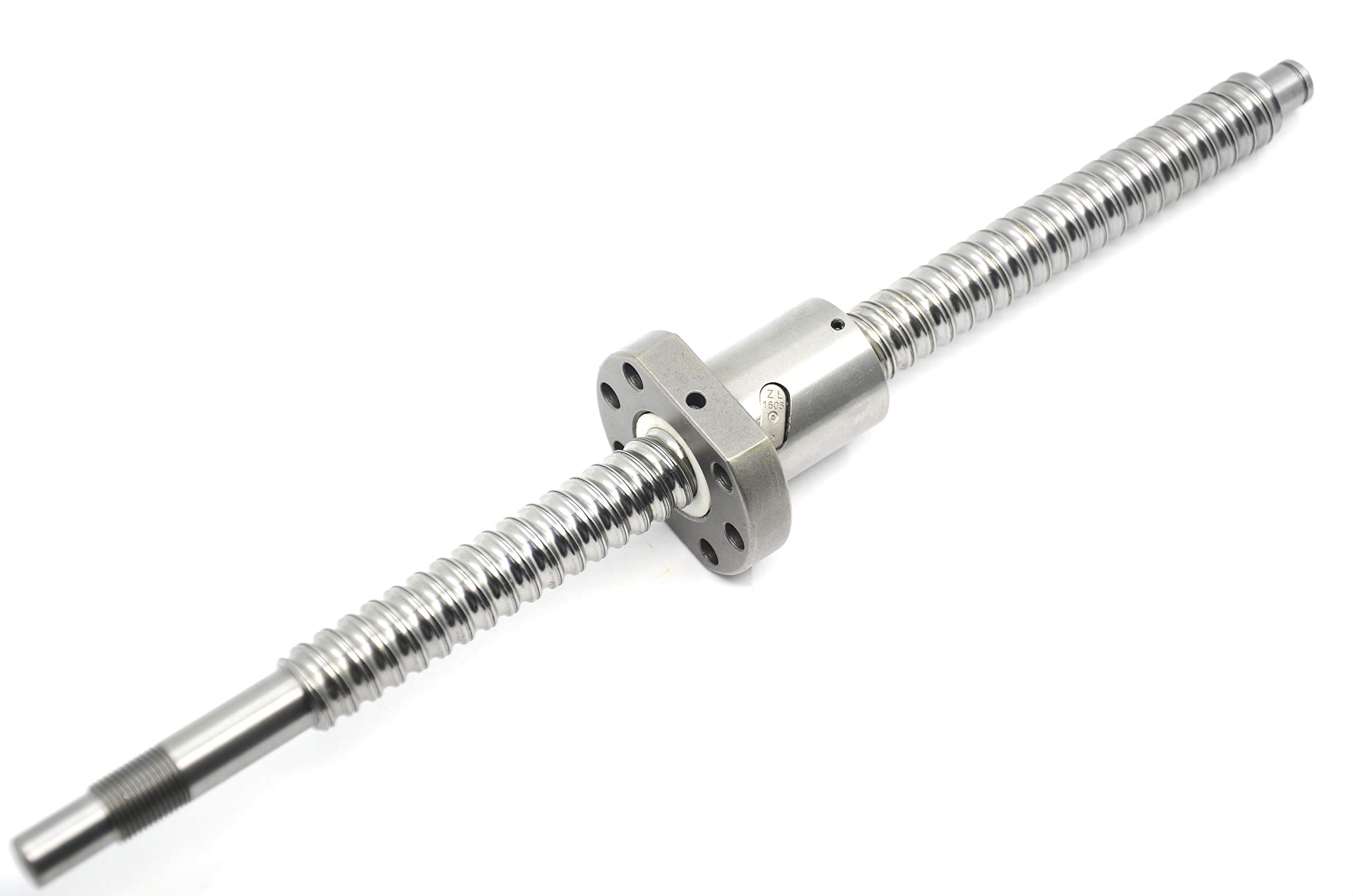 Befenybay Ball Screw SFU1605 (Diameter 16mm Pitch 5mm) Length 350mm with Metal Ball Screw Nut for CNC Machine Parts(350mm)