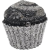 Usuisy Novelty Cupcake Minaudiere Handbags Women Evening Bag Party Crystal Clutch Bag Bridal Rhinestone Clutch Purse,Mini