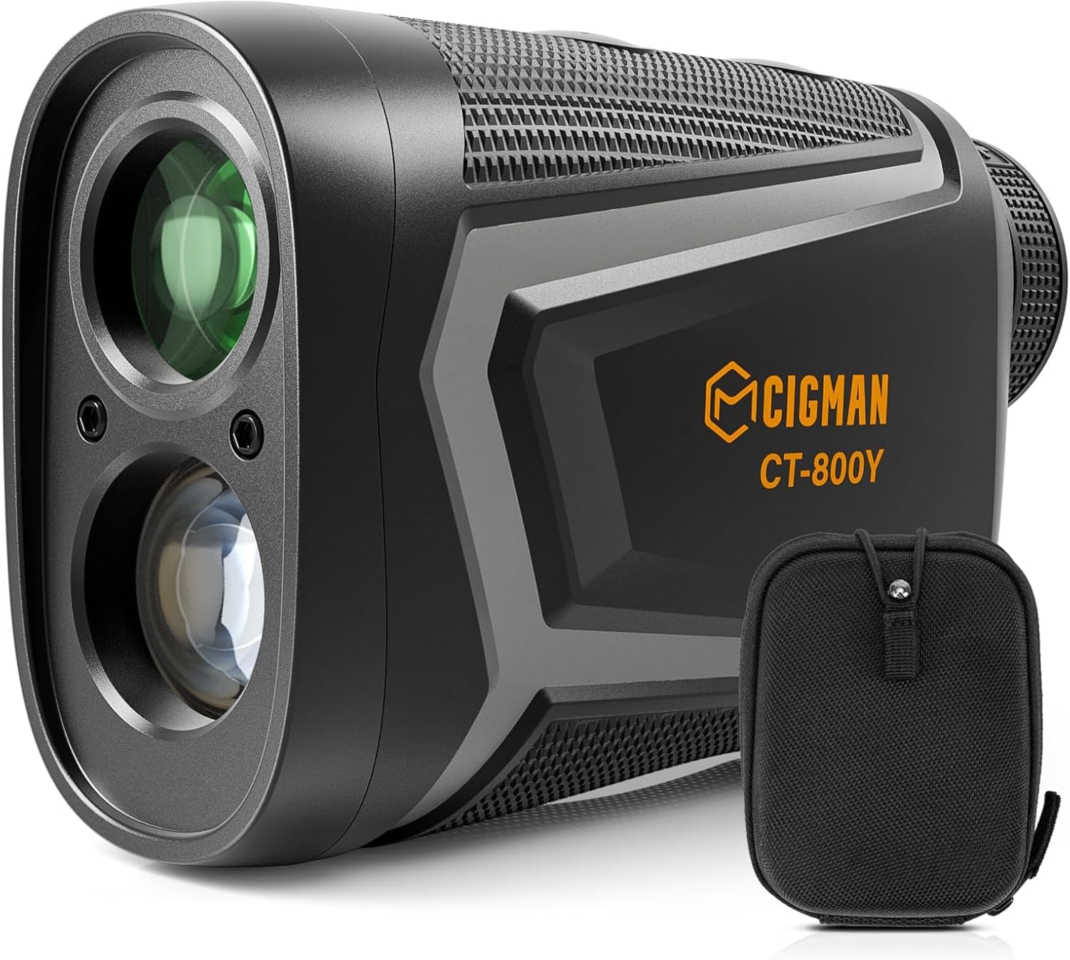 CIGMAN Golf Range Finder 800M Golf Rangefinder with Slope - USB Rechargeable,6X Magnification,Flag Pole Locking Vibration,Magnetic Rangefinder Mount Strap Included,Golf Accessories CT-800Y