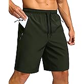 G Gradual Men's Shorts Lightweight Athletic Shorts Army Green