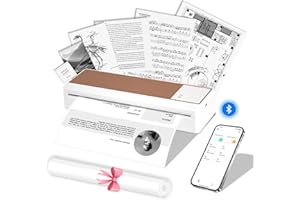 LFPERT Portable Printers Wireless for Travel, Mobile Inkless Printer, Portable Thermal Printer Compatible with Phone & Laptop, Support for 8.5x11 US Letter, Fits Office, Home, School, Vehicles ﻿
