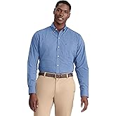 Izod Mens Button Down Long Sleeve Stretch Performance Solid Shirt