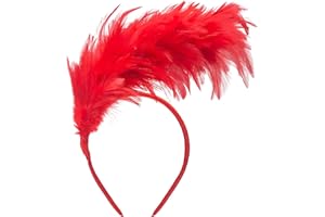 GHGMAO 1920s Feather Fascinator Headband for Women Kentucky Derby Headpiece Fascinator Hats for Cocktail Wedding Tea Party