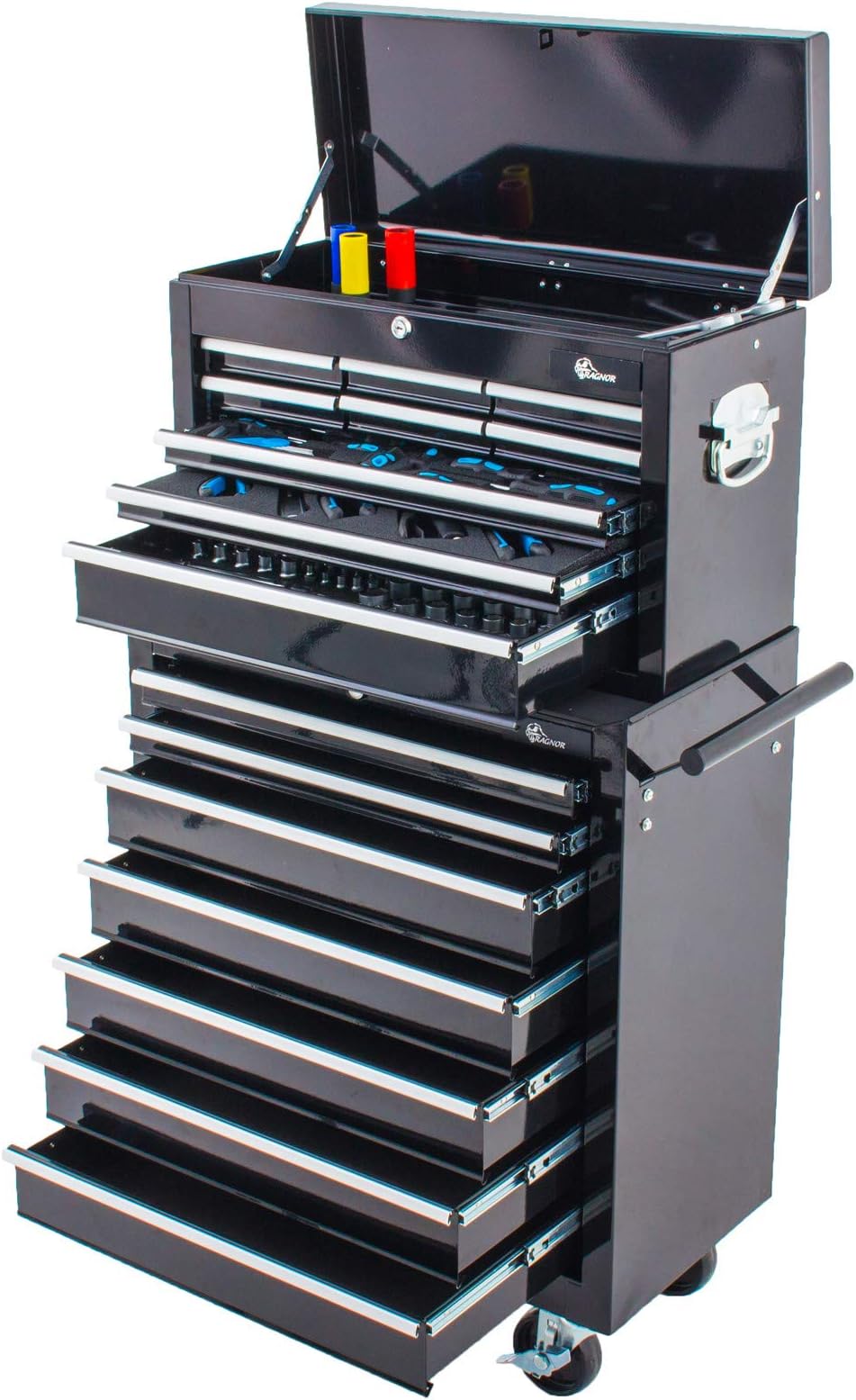 Ragnor Tool Trolley 113-piece Black - Blue Tools